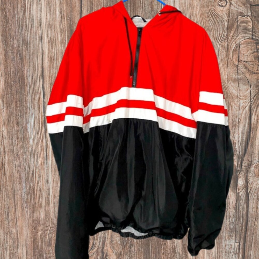 Rue 21 Carbon Women's Long Sleeve Full Zip Up Fall/Winter Jacket Red/Black